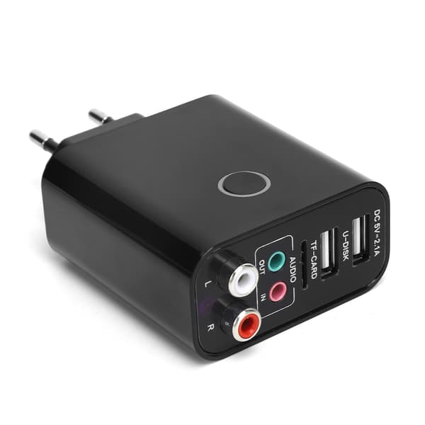 Bluetooth 5.0 Mottaker Sender Trådløs Lydadapter App Kontroll EU Plugg 2-i-1