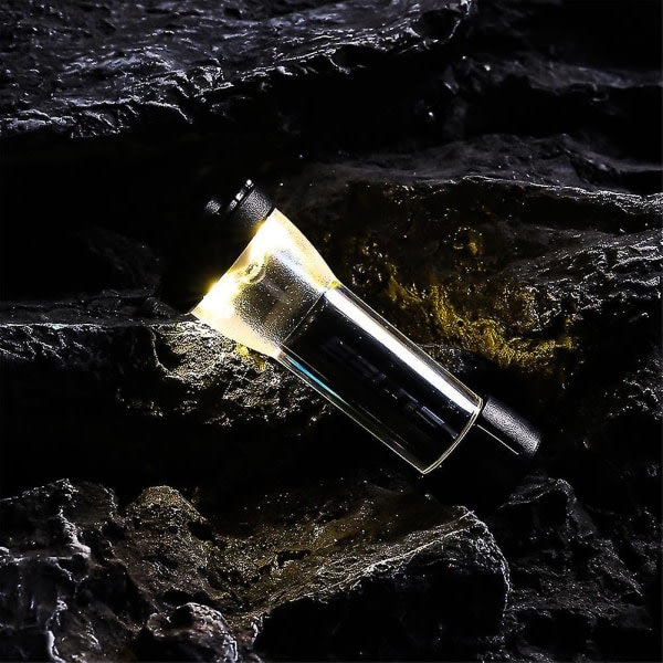Enkel LED Campinglampa med USB-laddning, magnetisk bas, IPX4 vattentät (silver)