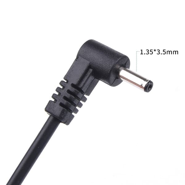 USB A-stik til 3,5 x 1,35 mm stikkontakt til strømforsyningskabel Hvid