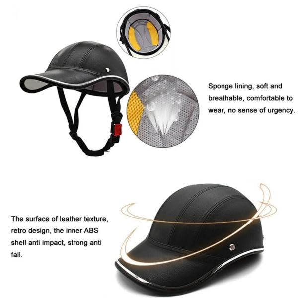Motorcykelhalvhjälm Cap Halvhjälm Elcykelskoter UV-skydd Säkerhetshjälm 54-60cm Silver Silver