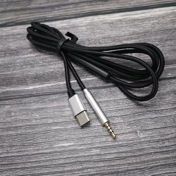 Pålidelig USB C-kabel til QC25/QC35/QC35II/QC45/NC700/Y40/Y45/Y50 Headset Type C til 2,5 mm ledning med indbygget mikrofontråd
