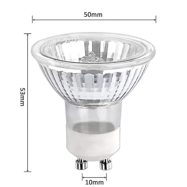 5 stk Gu10 35w halogenspotlight pære Dimbar, halogenreflektorlamper -ES 50W