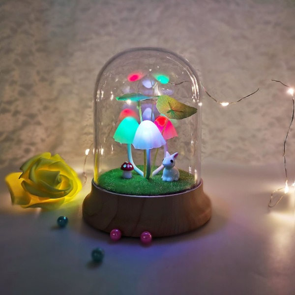 Gradient Svampar DIY Nattlampa Sängbord Sovrum Romantisk Atmosfär