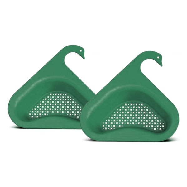 Diskbänksavrinningskorg Sköljskål Durkslag Grön 2-pack