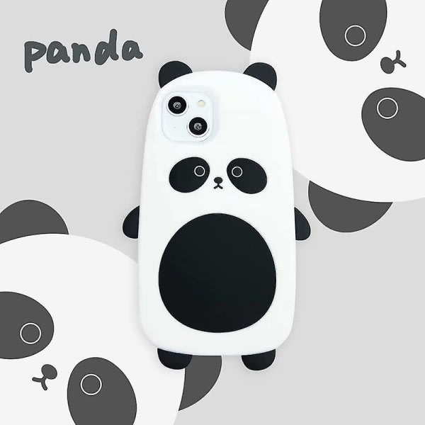 Apple iPhone 13 Pro Max Ultra Tykt Mykt Silikon Panda-deksel Tegneserie Babydyr Svart Hvit Fargerik Søt Morsom Søt Kawaii