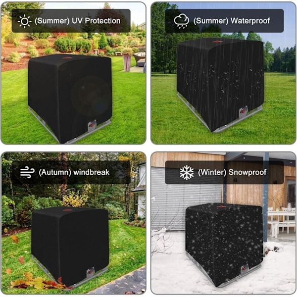 1000L IBC-säiliön suojus, vesisäiliön suojus, säiliön suojapeite, pölytiivis säiliön suojus, vihreä - 120 x 100 x 116 cm
