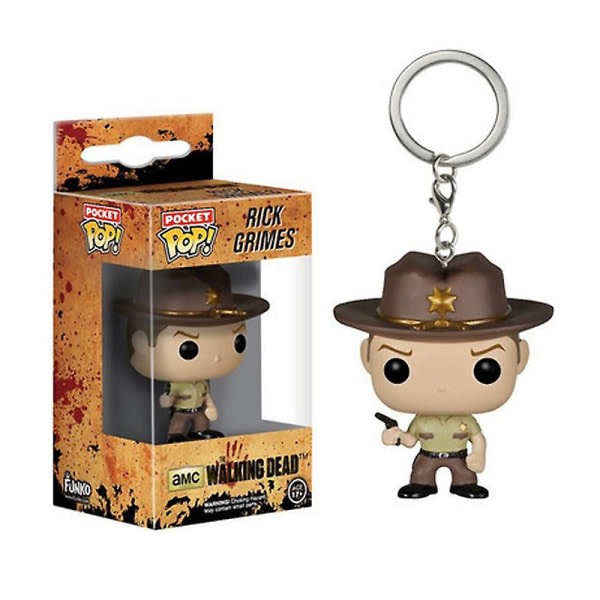 Ny stil The Walking Dead Keychain Moive Figurine Collectible Cartoon Bag Key Chain Pendant Bag Ornament Present