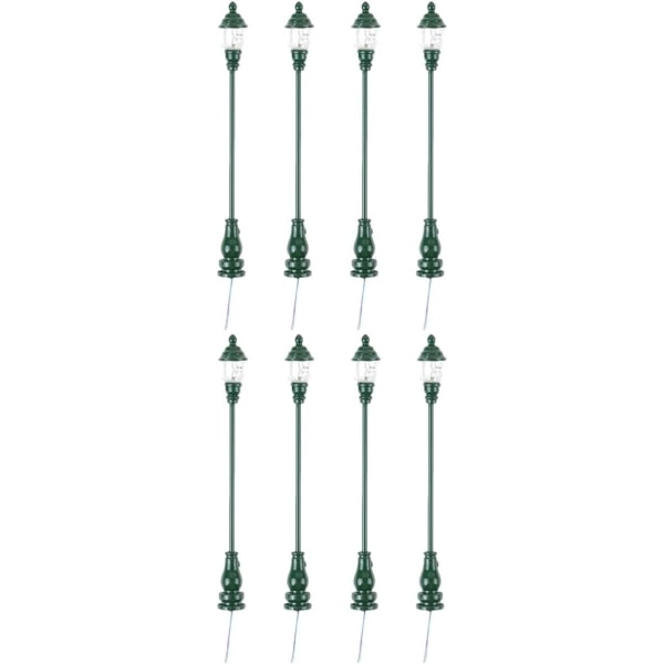 8 stk Modell Hage Lys Fairy Lamp Tog Jernbane Tog Lamper Stolpe Lampe Stolpe By Dukkehus Gatelys Modeller Mikro Landskap Lys