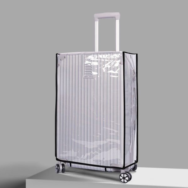 Helt transparent bagageskydd Tjockt resväsköverdrag 26 tum