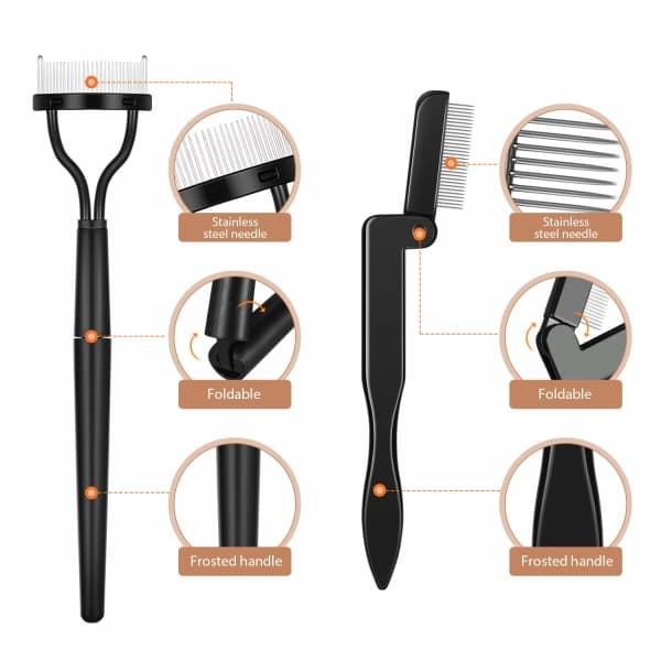 Foldbar Øjenbrynkam Öjenvippe Separator Øjenbryn Øjenvippepleje