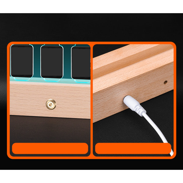 Til Switch-Oled/Lite Værts Træ-Lysende Base 21-i-1 Transparent-Magnetisk Etui NS-Spil Opbevaring Kort Tilbehør null - A