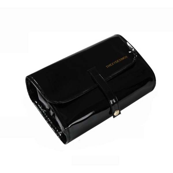 Multifunktionell kosmetisk förvaringsväska Löstagbar toalettväska med stor kapacitet (svart)