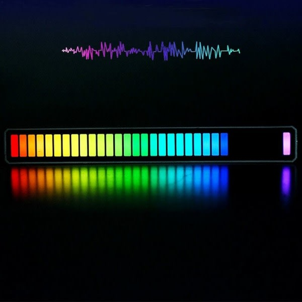 Bluooth LED Strip，LED Rhythm Lights Ljud Musik Atmosfär Rhythm Light 32bit musiknivåindikatorlampa LED Game Tube Lights för bil/studio - svart