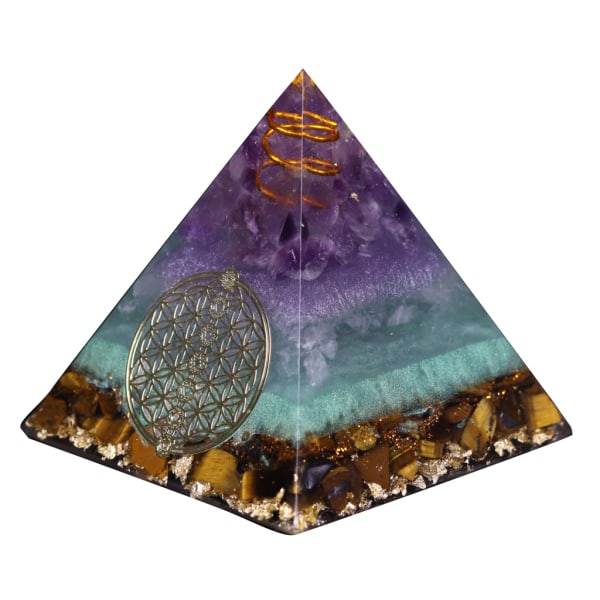 Krystal Eksport Orgon Pyramide Lilla Turmalin Pyramider Metafysisk Sten Healing Orgonit Pyramide Krystal Pyramide Nummer 6