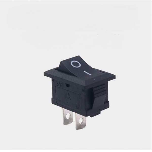 SHINING HOUSE Sort Rektangulær Vippekontakt ON-OFF 2 Positioner 2 Terminaler 6A 250VAC / 125VAC 5 Stk.