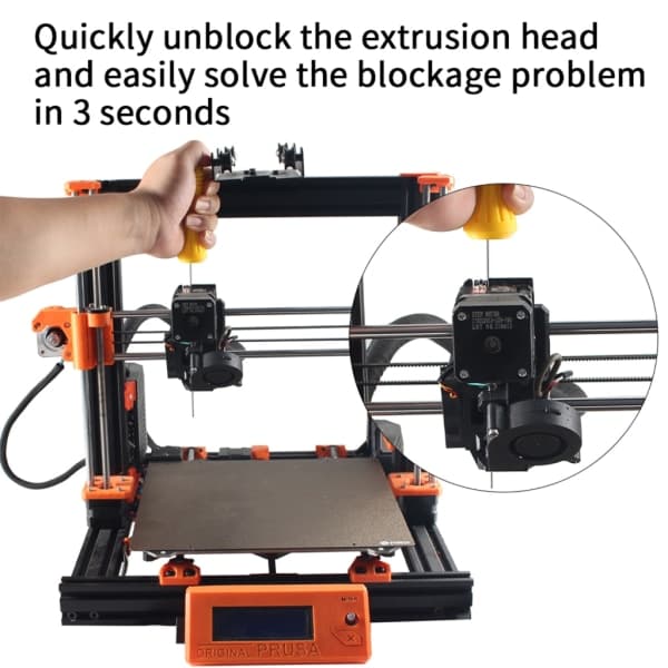 3D Printer Værktøjssæt 3D Print Tilbehør NoClogger 3D Print Værktøj Fjernelse til MK3S/Ender3/VORON 3D Printer