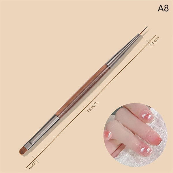 Nagelkonstborste Ritverktyg Spets-Brush Manikyr Gel Polish UV A9 onesize A9 onesize