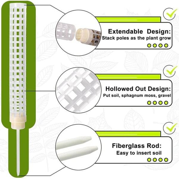 1. klatrestativ, stabelbar mos-pind, plast, hul, mosgrøn, one size Green one size