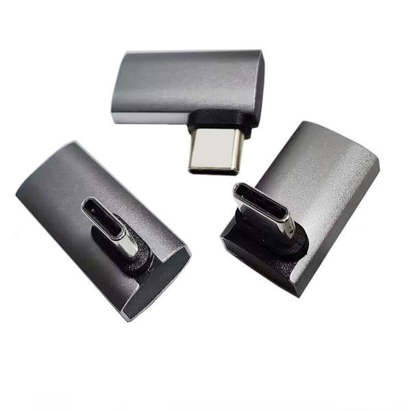 Usb-C 90 graders adapter 40 Gbps rätvinklad typ-C-adapter hane till hona sidoböjningsförlängare PD240W snabb- 8K60Hz UHD8K null - A