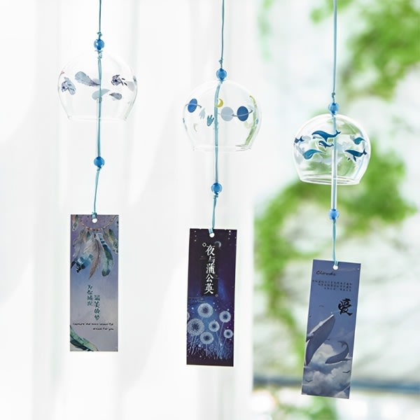 Vindbjelle Sakura mønster Vindspill Håndlagde Glass Furin Hjem A10 A10 A10 A10