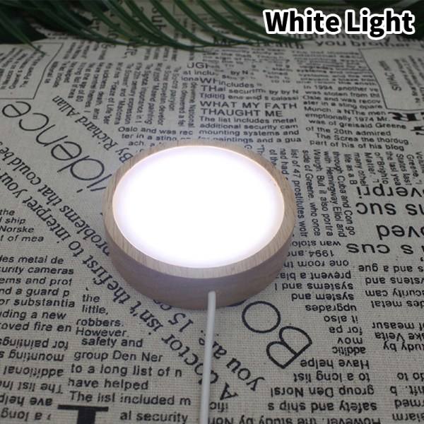 Nattljushållare Belysning Wood Led Light Base Massivträ LED White Light one size White Light one size