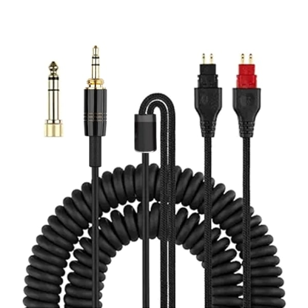 Laadukas korvaavakuulokejohto HD580 HD600 HD650 HD565 HD58X -kuulokkeille, 6,35 mm:n adapteri, parannettu kestävyys, 2 metriä