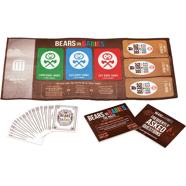 Exploding Kittens Bears vs Babies av Exploding Kittens - Kortspill for voksne, tenåringer og barn - Morsomme familiespill - Engelsk versjon