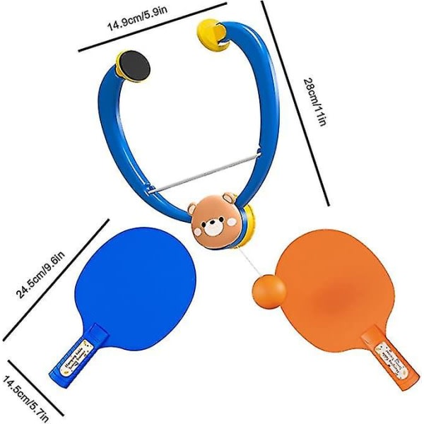 Upphängd pingpongtränare, set för bordtennis Träningsutrustning, förbättra hand-öga-koordination Fritidsleksak kompatibel med barns födelsedag