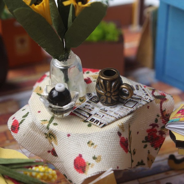 Mini DIY Dollhouse Kit LED Craft Kit Födelsedag Fars dag