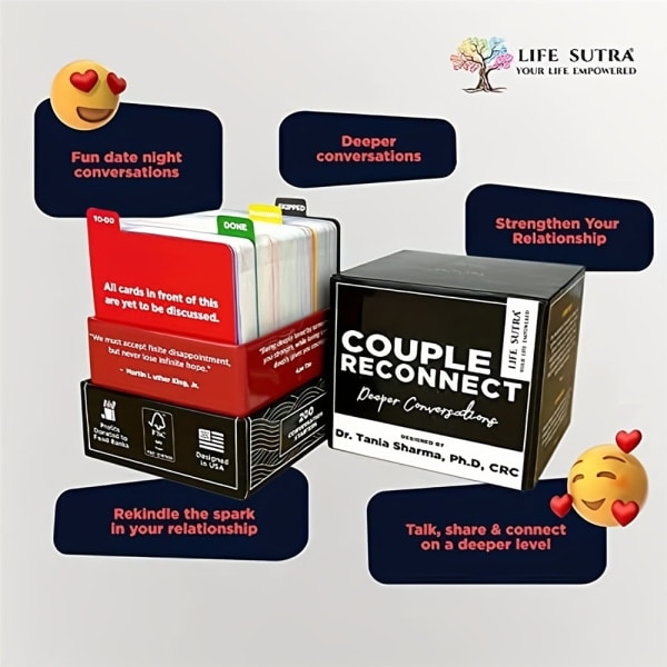Couple Connect -keskustelukorttipeli Treffipäiville ja Avioliitolle