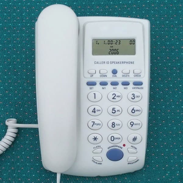 Fastnettelefon med ledning Store knapper Husholdningsfirma Fastnettelefon