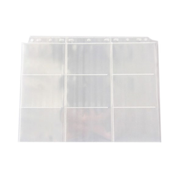 50 st/förpackning Spelkort Sleeves 18-i-1 Design Klar ficka Passar för 3,6x2,6'' Samlarkort Kupong 11 Ringpärm Tillgänglig