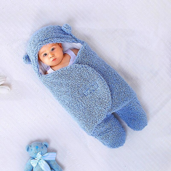 Baby Sovepose Vinter Varmt Nyfødt Swaddle Tepper Sovepose Dyne Baby Fortykket Sovepose 3-6 Måneder Høst Og Vinter Varmt Tepper