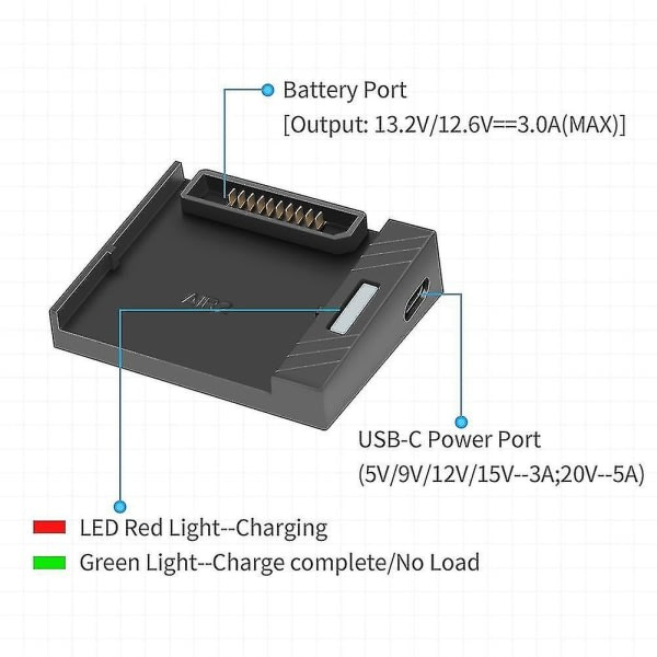 Gimbal Drone USB-laddare för Air 2/Air 2S Laddare Enkanalig Uppladdningsbar Batteri null none