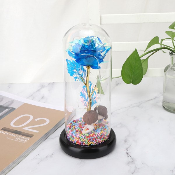 Innovativ romantisk roslampa Dekor LED Blomljus Present för