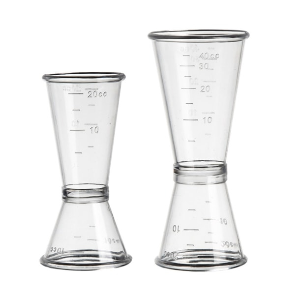 Jigger Single Double Shot Cocktail Vin Kort Drik Størrelse Kop S / L Bar Fest Transparent - 20cc~40cc