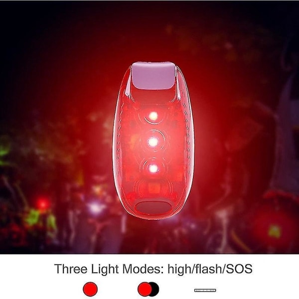 4 st säkerhetsljus Vattentätt rött blinkande cykelbakljus, lämplig för löpning, promenader, cykling