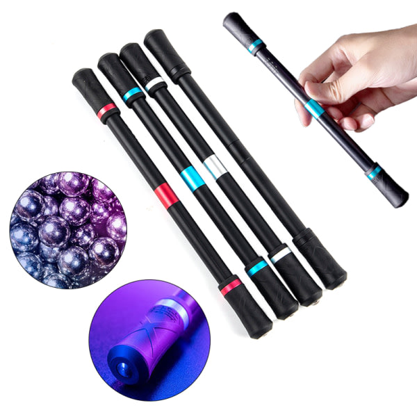 Spinning Pen Glat overflade Anti-slip Spinning Rotation Match Pr Sort 1Stk Black 1Pc