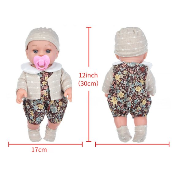 Naturtrogna Reborn Babydockor Pojke 12 tum Vikt Nyfödd Baby D