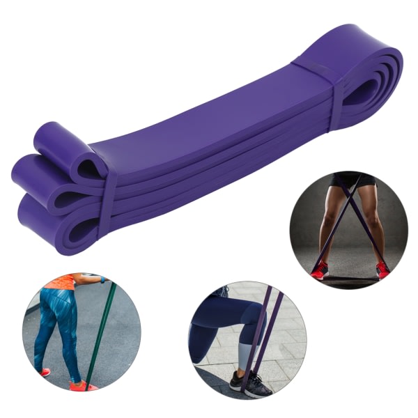 Unisex modstandsbælte Pull Up Fitness Pull Strap Yoga Stretchbælte Baksida Styrketræning for ben (lilla 35-85lb)