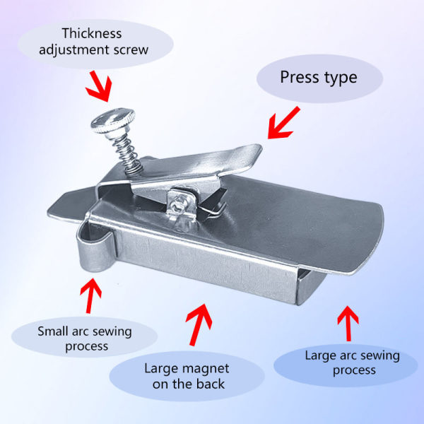 Magnetisk sömstyrningsmätare sömnadsverktyg för kantsömnad