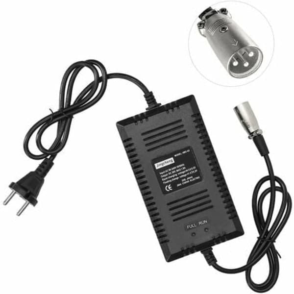 Smart lader for elsykkel og sparkesykkel, 36V XLR-hode (kontakt type A)