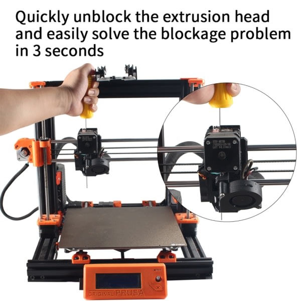 3D-skriverværktøjssats 3D-udskriftstillbehör NoClogger 3D-udskriftsværktøj borttagning for MK3S/Ender3/VORON 3D-skrivare