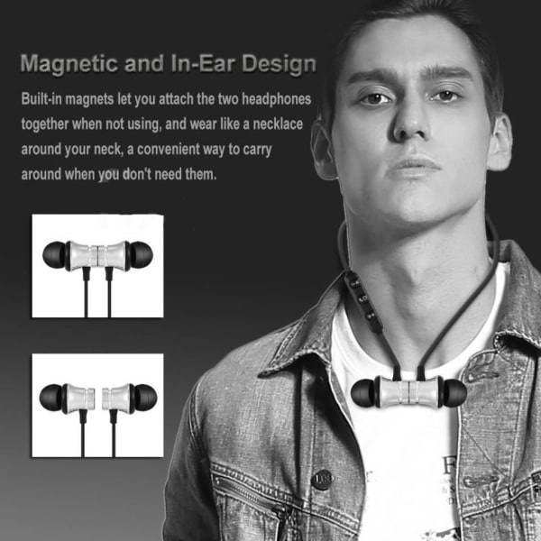 XT11 In-Ear Bluetooth Sports Magnetisk Headset med Stereomusikhøjttalere Guld gold