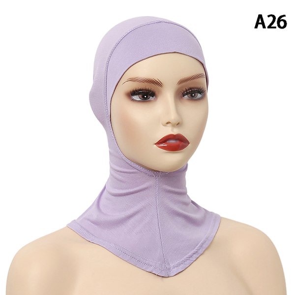 Enfärgad undersjal Hijab- cap Justerbar Stretchy Turban Ful A26 ONESIZE A26 ONESIZE