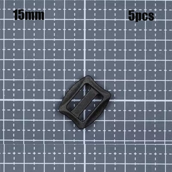 5 st Webbing Rem Spänne Slider Fäste 15MM 15mm