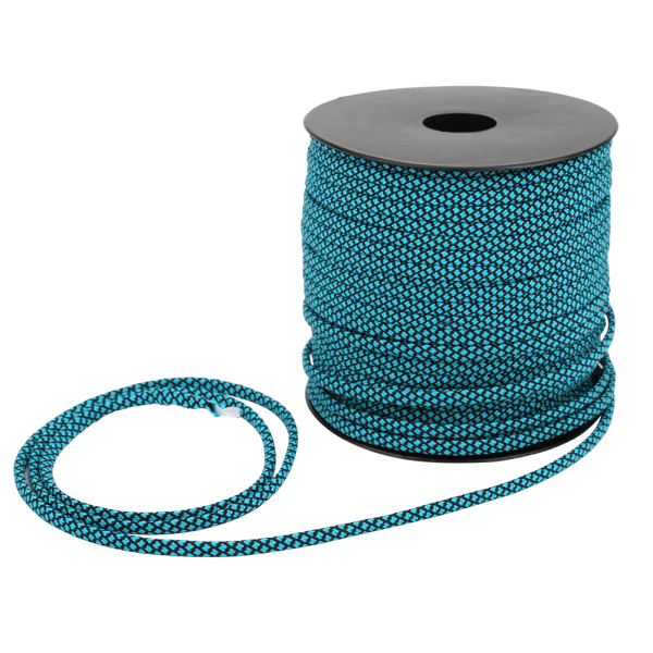 50M 4MM Tykk 7-kjerne Paracord Redningsknute Lanyard Campingtau for Utendørs Armbånd Weaving Blå Svart