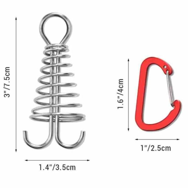 Däckankare, vindtäta bläckfisktält av aluminiumlegering med fjäderspännen, bärbara repankare, campingtältpinnar