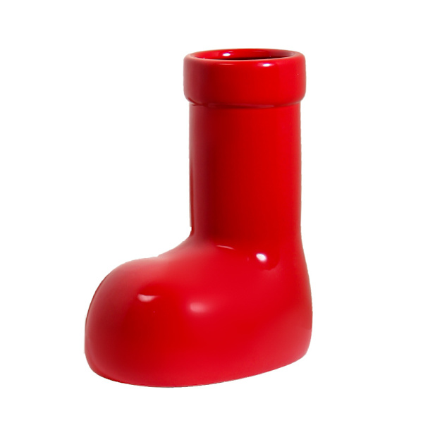 Skorformad vas i keramik, elegant ins-stil, hydroponisk vas med högt utseende, enkel prydnad, julklapp red