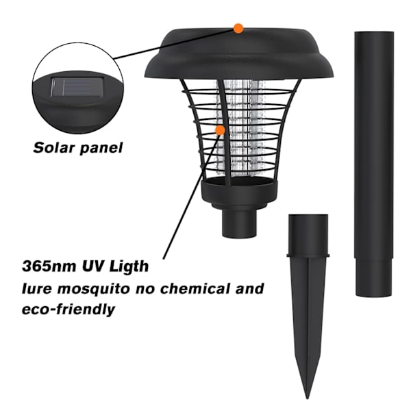 Solar Bug Zapper Outdoor Solar Powered Bug Zapper LED Mosquito Zapper
